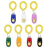 An-self 7 Stück Clicker Klicker Clickertraining für Hunde Katzen Haustier Ink. Armband