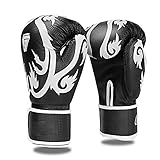 NeoMcc Box-Trainingshandschuhe Boxensportarten Erwachsene Boxhandschuhe Stanztasche Kickboxing Muay Thai MTS MMA Training Punchhandschuhe Coachinghandschuhe (Color : Black, Size : 10oz)