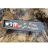 Du bist die beste Frau der Welt - Schokoriegel Geschenkbox incl. Duplo Riegel, Valentinstag, Geburtstag Geschenk für Freundin, Mann, Paar, Freundschaft, Jahrestag (Du bist die beste Frau der Welt)