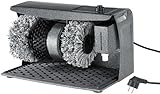 Sichler Haushaltsgeräte Schuhputzmaschine: PROFI Schuhputz-Maschine, Hammerlack, 3 Bürsten, Schuhcreme-Spender (Schuh Poliermaschine, Maschinen zum Schuhe Putzen, Arbeitsschuhe)