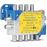 TechniSat TECHNISWITCH 5/8 MINI, Multischalter / Satverteiler für bis zu 8 Teilnehmer, 100m Entfernung überbrückbar, inkl. DOCSIS-Signal-Übertragung
