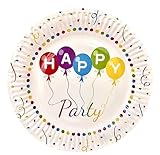 Cereria di Giorgio 10er Set Pappteller mit Partydeko - Durchmesser 23cm