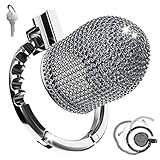 AMZII Edelstahl Chastity Cage Male,Neu-7.0 Mesh Peniskäfig mit Einstellbarer Hodenringe 7 Größen in 1(38~60mm),Atmungsaktiver Keuschheitskäfig Herren Keuschheitsgürtel,BDSMs Spielzeug Hart (Kurz)