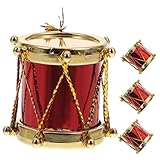 BESTonZON Miniatur-Schlagzeug Mini- -Ornament Puppenhaus-Layout 4 Stück Miniatur-Schlagzeug-Modell