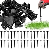 Jorzer Unkrautvlies-Heringe 150 Stück 10,2 cm Unkrautvlies-Heringe Anti-Zug-Gartenvlies-Heringe mit Widerhaken Kunststoff-Bodenheringe zum Bepflanzen und Gärtnern