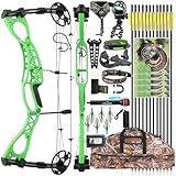 Compound Bow Package 0-70LBS Verstellbar - 18-30' Draw Length, IBO 320FPS (RH/LH) für Erwachsene/Teenager Jagd & Wettbewerbsschießen