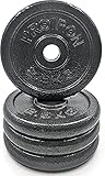 PROIRON Hantelscheiben Set Gusseisen mit 25mm Bohrung, 1,25kg/2,5kg/5kg/10kg Guss Scheiben Gewichte Hantel Sets, Gewichtsscheiben Set