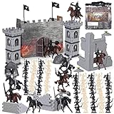 Mittelalterliche Schlossritter, Spielzeug, 254 Stück, alte Soldaten, Kriegerfiguren, Spielzeug, Armee, Männer, Actionfigur, Spielset, Kunststoff, Militärbasis, Spielzeug mit Kavallerie, Pfeil, Turm