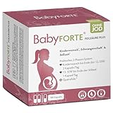 BabyFORTE® FolsäurePlus OHNE JOD | Schwangerschaftsvitamine ohne Jod | vegan | 180 Kapseln | Kinderwunsch Vitamine ohne Jod | alle B-Vitamine