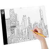 Retoo Leuchttisch Painting A4 mit USB Kabel, LED Licht Pad für Diamant Malerei, Designen, Zeichnen Skizzieren, Tattoo, Zeichenbrett Kinder und Künstler, tragbares Leuchtplatte 4mm Ultra Slim, Weiß