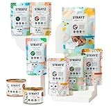 STRAYZ Katzenfutter Nass & Katzenleckerlis Probierpaket – Getreidefrei, Hoher Fleischanteil, Bio Futter, 100% natürliche Zutaten, Premium Nassfutter für Katzen
