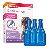 BEAPHAR - CaniComfort® Wohlfühl Spot-On - Für Hunde Und Welpen - Pheromon-Technologie - Beruhigt In Stress-Situationen - Für Unterwegs Und Zuhause - Reicht Für 3 Wochen - 3x1 ml