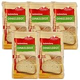 Dinkelbrot Brotbackmischung von Frießinger Mühle, 5x500g, für den Backofen, Holzofen oder Brotbackautomaten.