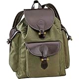 K&S Outdoors Jagdrucksack Wanderrucksack Grünten Oliv Grün Geräuschloser Sommerrucksack mit braunen Lederapplikationen 18L