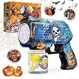 Panacare Halloween Elektronische Seifenblasenpistole, Bubble Gun Kinder mit Seifenblasenlösung, Bubble Machine Toys 5000+ Blasen Kinder Geschenk für Halloween Party/Decor/Hochzeit