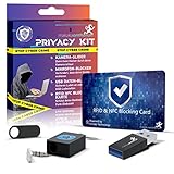 MakakaOnTheRun Anti Spy Privacy Kit: RFID Blocker Karte (RFID Schutz, NFC Blocker Karte) + Kamera Abdeckung Laptop (Webcam Cover) + USB Daten Blocker + Mikrofon Blocker