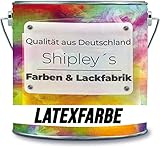 Shipley's Farben & Lackfabrik Latexfarbe Dispersionsfarbe strapazierfähige abwaschbare Wandfarbe in vielen exklusiven Farbtönen (2 l, Alt Weiß)
