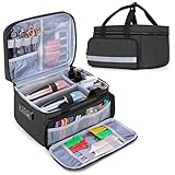 CURMIO Haarschneider Tasche, Trimmer Organizer Tasche mit Zahlenschloss, Friseurtasche für Schermaschine, Rasierer und Andere Barber Supplies, Schwarz