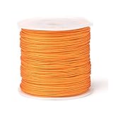 AOOOWER 1 Rolle Schnur für Armbänder, 0,8 mm, 40 m, Knotenschnur, Perlenfaden, farbige Bastelschnur, Drahtseil