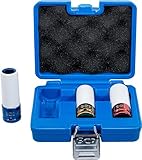 BGS 7200 | Kraft-Schoneinsatz-Satz | 3-tlg. | 12,5 mm (1/2') | SW 17 / 19 / 21 mm | mit Kunststoffhülse | farblich codiert