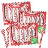 Weihnachtliche Pfefferminz-Rührlöffel, festliche Kakao-Essentials, je 6 Löffel, 72 ml, 3 Stück