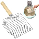 BINYI Katzenklo Schaufel Katzenstreuschaufel Metall Katzenschaufel für Katzenklo Katzenstreu Schaufel für Katzentoilette Lochabstand 7mm Cat Litter Scoop Streuschaufel Katzen Zubehör Schaufel für Klo