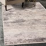 Carpeto Rugs Abstraktes Vintage Designer Teppich - Kurzflor - Weich Teppich für Wohnzimmer, Schlafzimmer, Esszimmer - ÖKO-TEX Wohnzimmerteppich - Teppiche - Beige Grau - 140 x 200 cm