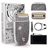 Bestauty Folienrasierer Herren mit 3-Klingen Elektrischer Rasierer Glatzen Rasierer Herren Nass- und Trockenrasur, Wiederaufladbar Type-C, Foil Shaver Reiserasierer Geschenk für Männer, Silber