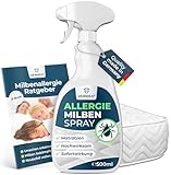 VERMEX® Allergiker Milbenspray für Matratzen 500ml inkl. Profi Videoanleitung - Anti Milben Spray zur Reduzierung von Hausstaubmilben & allergieauslösenden Faktoren im Bett - Made in DE