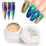 Dioche Farbwechselnder Gel-Nagellack, Thermochromer Flüssiger Gel-Nagellack, Nagelkunst, Temperaturwechselnder, 1 G, für DIY-Nagelkunst-Salon-Enthusiasten, weiß, 5 G