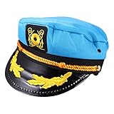 VALICLUD Party Performance US Navy Hut Cosplay Matrosenhut Mützen und Hüte für Herren Schiffskapitänshut Hut für Festival Rollenspiel Hut Karte der Parteimarine Rollenspiel Karte Blue