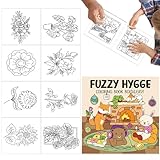 Animal Coloring Book, Winter Animal Highlighting Notebook, 8.27x8.27 Inches Creative Pet Streaking Paper, Multicolor Stress Relief Colorant Journal, Portable Adult Coloring Pages