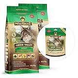 Wolfsblut - Green Valley - 2 x 12,5 kg + 300 g Gratis Squashies Snack - Lamm und Lachs - Trockenfutter - Hundefutter - Getreidefrei