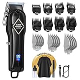 GLAKER Haarschneidemaschine Profi Haarschneider Herren Haartrimmer Bartschneider Clipper Haarschneider Kabelloses mit 11 Führungskämmen LED-Anzeige