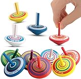 YIQI 15 Kreisel für Kinder Holz Regale als Mitgebsel für Kindergeburtstag oder Gastgeschenke kleine Geschenke Geschenktüten Geburtstagstüten Geduldspiele Schatzkiste (Farbe zufällig)