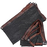 SEWACC Sonnenschutznetz 2x2m Hitzebeständig mit Verstärkten Ösen für Terrasse und Garten Atmungsaktives Schattiergewebe Wiederverwendbares Schattentuch für Wärmedämmung und Sichtschutz