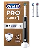 Oral-B Pro Series 1 Plus Edition Elektrische Zahnbürste/Electric Toothbrush, PLUS 3 Aufsteckbürsten, 3 Putzmodi für Zahnpflege, Designed by Braun, black