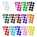 iLamvie 360 Stück Klebepunkte Bunt, 5cm Beschreibbar Punkte Aufkleber Markierungspunkte Selbstklebend für Klassenzimmer, Büro, Zuhause, Klassifizierung, Kunst, DIY (15 Farben)
