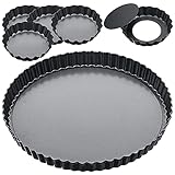 CALIBAN Quiche-Form, abnehmbarer Boden, antihaftbeschichtet, Quiche-Form, aus Stahl, 9 Stück