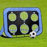 Fussballtore für Garten Kinder, Fußballtor Kinder 4 in 1 Fußballtor Trainer Fussballtore Pop Up Fußball Tor Tragbar Mini Fussballtor Fußballtraining für Jungen und Mädchen