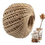 Juteschnur – 50 m lange Gartenschnur, Juteseil für Dekoration, Bastelprodukte, Verpackungsseil, Pflanzenstützschnur, Bastelbindungsschnur für Heimwerker, Gärtner, Landwirte, Hochzeitsplaner