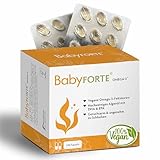 BabyFORTE Omega-3 Algenöl, optimales DHA & EPA Verhältnis, vegan, 180 Kapseln, Kinderwunsch Vitaminen kombinierbar