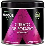 Kalium - 240 Tabletten mit 1000 mg (3705 mg Kaliumcitrat) mit 80 mg Vit C - Sport-Supplement - Muskel, Blutdruck, Nervensystem - kalium hochdosiert - Plastikfrei - ALDOUS