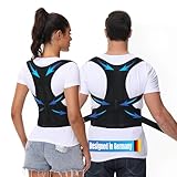 DONNER KRAFT Haltungskorrektur Herren Damen: Back Posture Corrector Haltung Korrektur Gurt für Herren und Damen - Verstellbare und Atmungsaktive Haltungstrainer + Ebook Leitfaden (L)