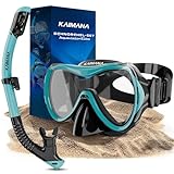Das Neue KAIMANA® AquaVision Elite Schnorchelset für Erwachsene inkl. Tragetasche, Bequeme Taucherbrille Erwachsene, Alternative zur Schnorchelmaske, Taucherbrille mit Stoffband/Silikonstrap