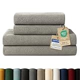 Blumtal Premium Frottier Handtücher Set 4 teilig 100% Baumwolle - Oeko-TEX zertifiziertes Badetuch 2X (70x140 cm) + Towel 2X (50x100 cm) - Ultra saugstarkes Frottiertücher Set - Handtücher Grau