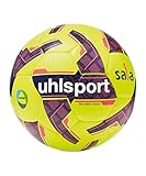 uhlsport Futsal Sala Match Synergy - Spielball in Synergy-Technologie - Fußball Halle Indoor für Erwachsene, 37, Neongelb/Marineblau (Multicolor)