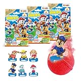 INKEE SURPRISE PAW PATROL | Badebomben Kinder mit Überraschung 3er Pack, Überraschungs-Badekugel mit Paw Patrol Stempelfiguren, 3 Stück