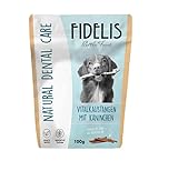 Fidelis - Vitalkaustange Kaninchen - Zahnpflege Snacks für Hunde 150gr - Luftgetrocknete Hunde Leckerlis aus 100% natürlichen Rohstoffen - Hunde Leckerli als Snack zur Zahnhygiene