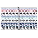 Großer, wandmontierter Schlüsseltresor aus Metall für 180 Schlüssel mit Schloss. Sichere Schlüsselaufbewahrung für Hausverwaltungen und Autohäuser. Maximaler Schutz durch einen abschließbare